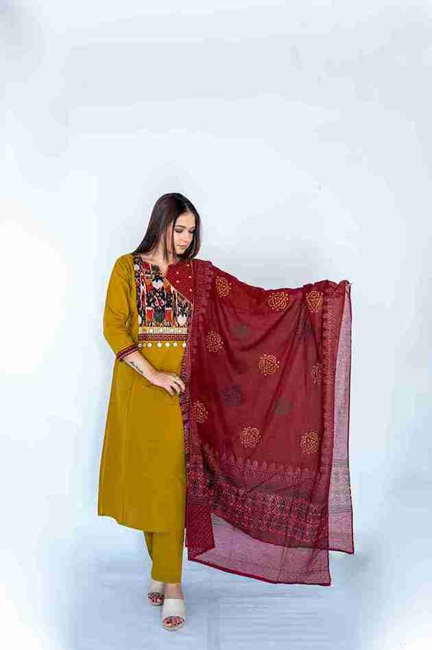 Cotton Print With Work