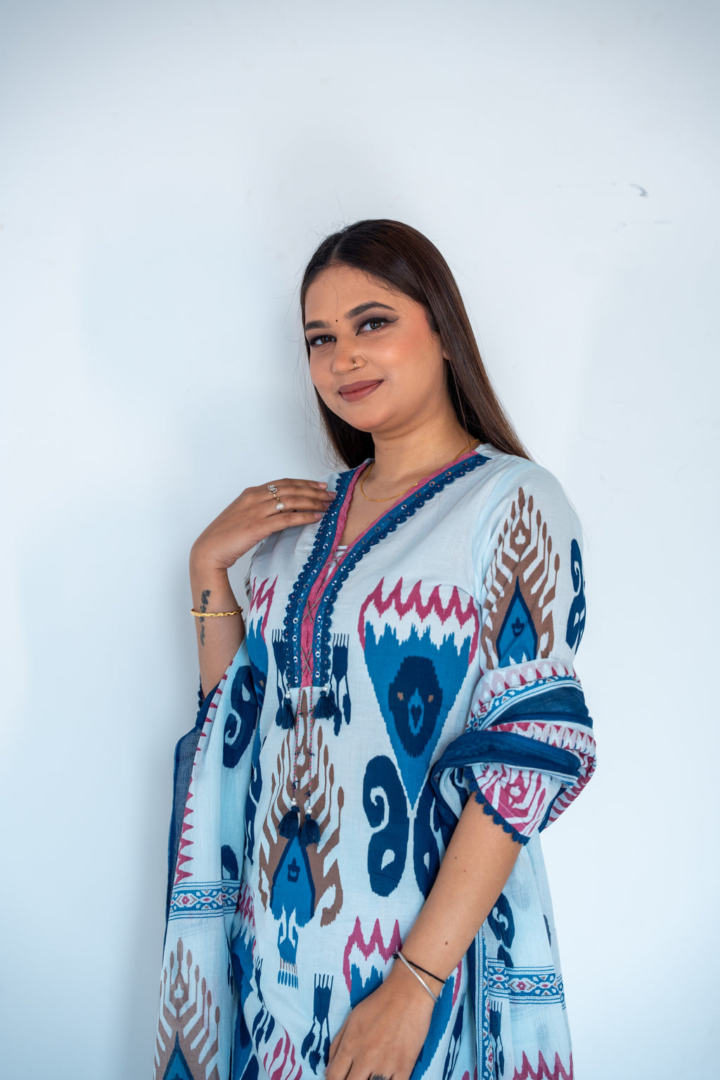 Meher Grace Cotton Suit Set