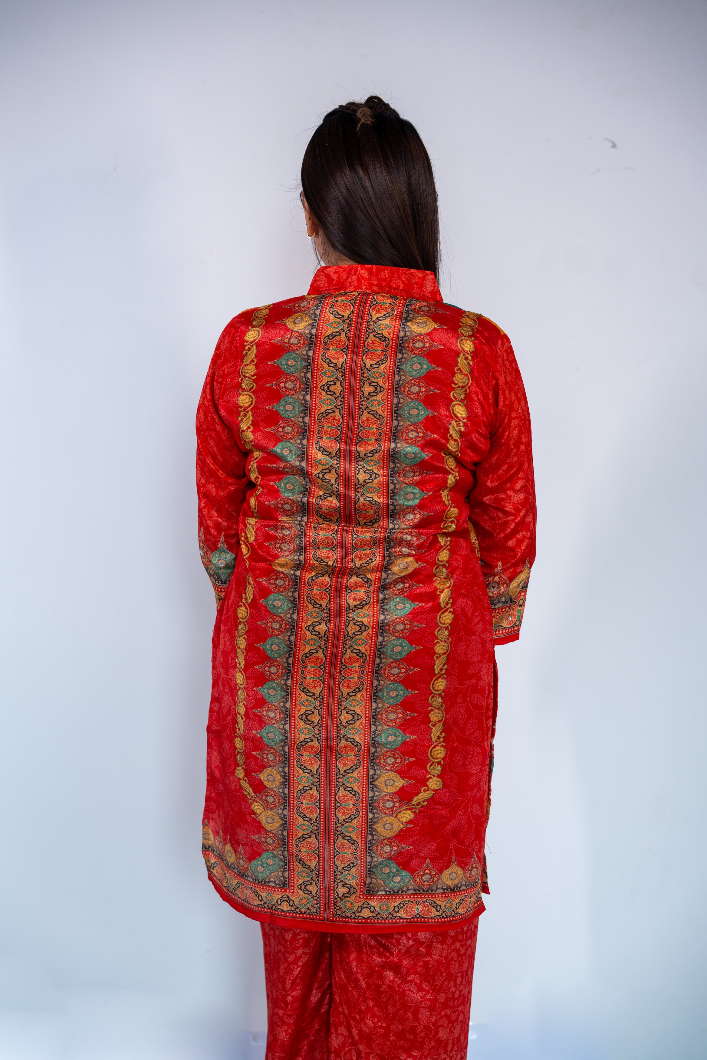 Premium Chinon Fabroc with Elegant Embroidery Work Co-ord Set